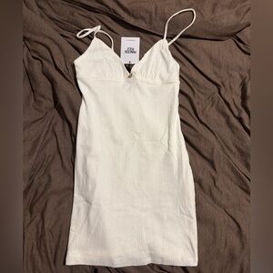 Princess Polly Pointelle Danner White Mini Dress